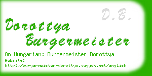 dorottya burgermeister business card